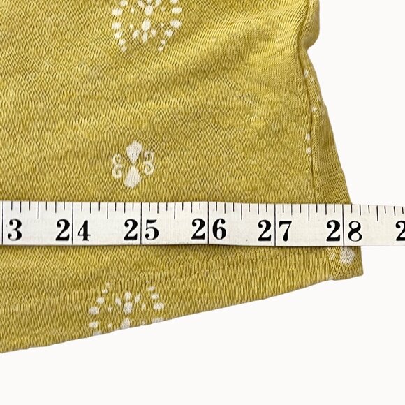 Sonoma Womens Tank Top Mustard Yellow White Print XXL Linen Blend NWT - Picture 11 of 12